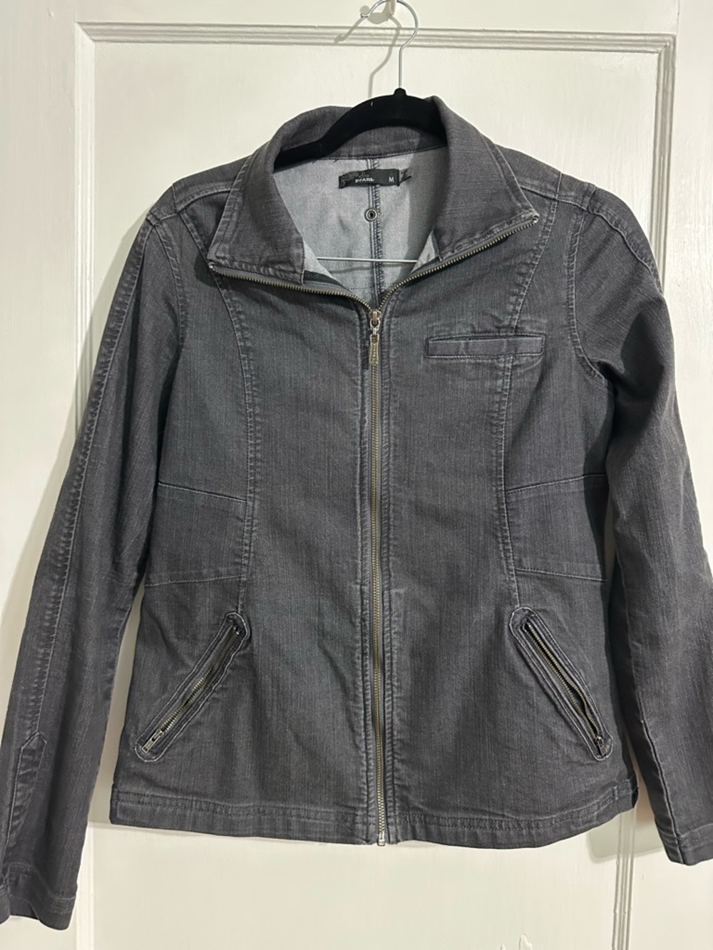 Prana Women’s Light Black Denim Jacket Size Medium